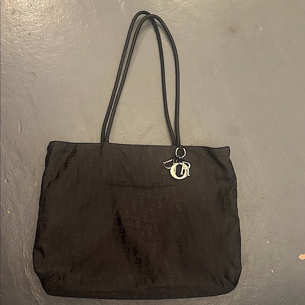 Dior Black Nylon Trotter Tote Bag